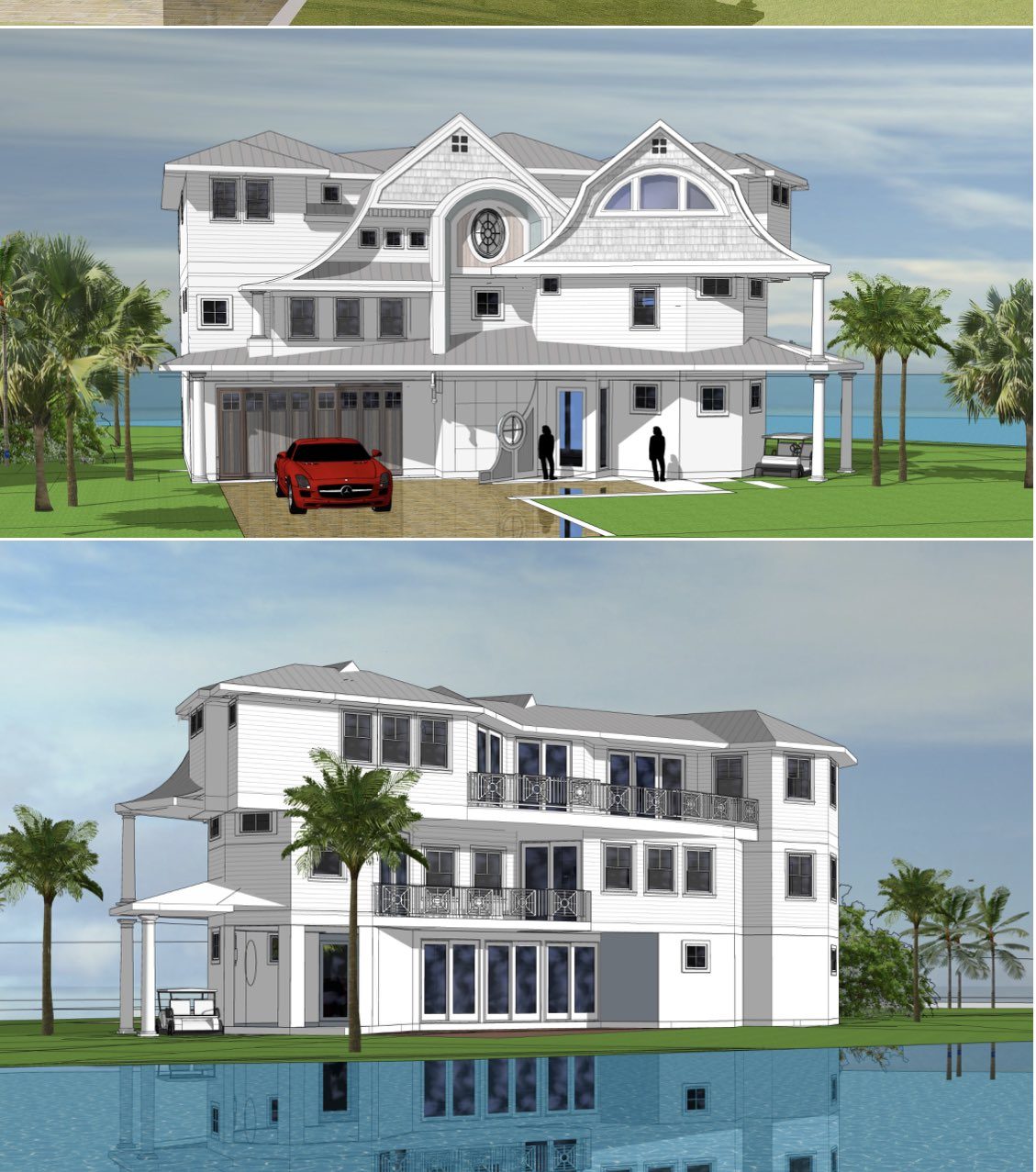 Elevation drawings by William C. Tagland